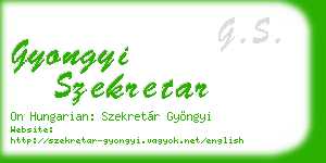gyongyi szekretar business card
