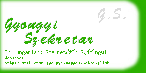 gyongyi szekretar business card